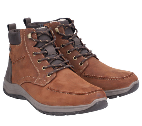 Ghete casual, barbati, RIEKER, ANTISTRESS, 03610-22 maro, piele nabuc