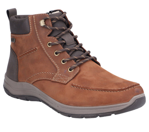 Ghete casual, barbati, RIEKER, ANTISTRESS, 03610-22 maro, piele nabuc