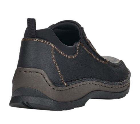 Pantofi casual, barbati, RIEKER, ANTISTRESS, 05363-00 negru, piele naturala