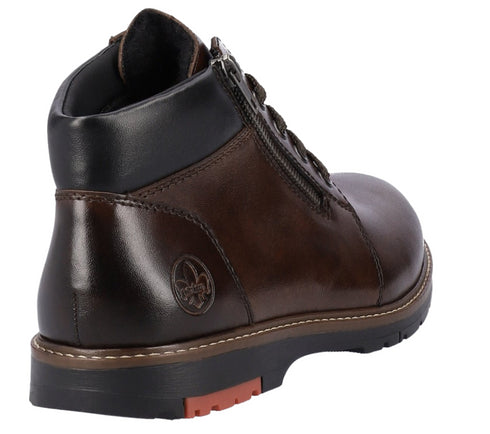 Ghete casual, barbati, RIEKER, 10502-25 maro, piele naturala