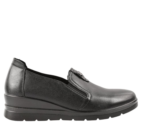 Pantofi casual, dama, ADA SHOES, 1093 negru, piele naturala