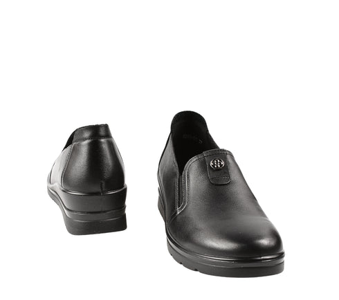 Pantofi casual, dama, ADA SHOES, 1093 negru, piele naturala