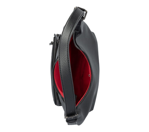 Poseta casual, dama, REMONTE, Q0725-00, negru, piele ecologica