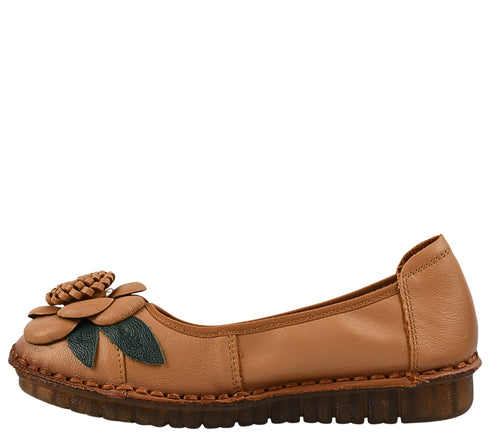 Pantofi casual, dama, ADA SHOES, 1817-6 maro, piele naturala