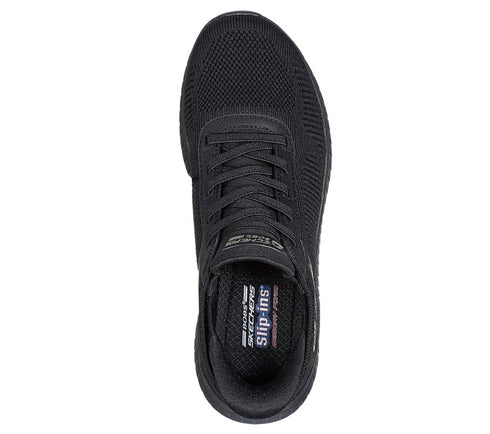 Pantofi sport, dama, SKECHERS BOBS SQUAD CHAOS-CURRENT MUSE 117497-BBK negru, textil