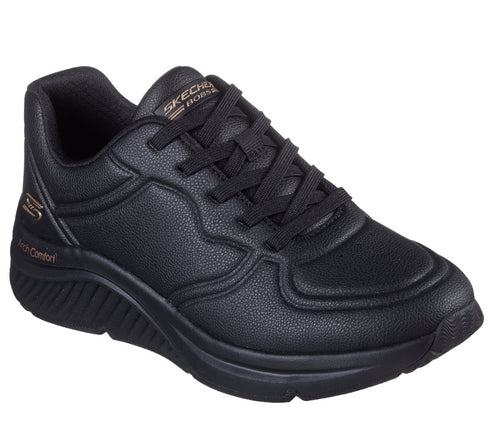 Pantofi sport, dama, SKECHERS BOBS ARCH COMFORT B SWEET-A BIND 117560-BBK negru, piele ecologica