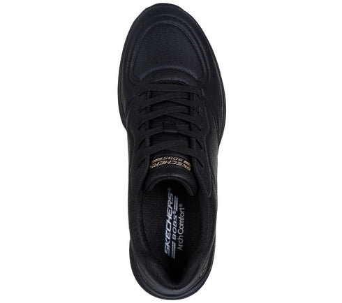 Pantofi sport, dama, SKECHERS BOBS ARCH COMFORT B SWEET-A BIND 117560-BBK negru, piele ecologica