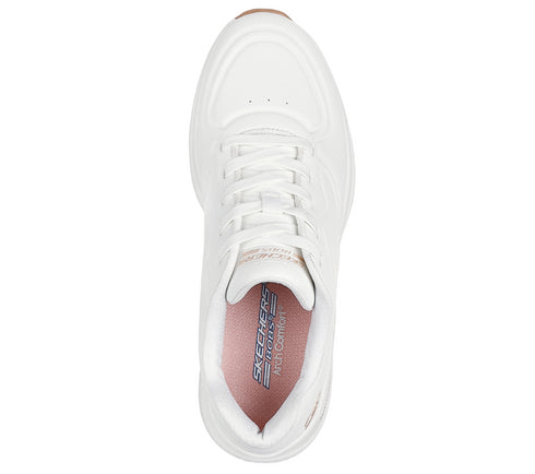 Pantofi sport, dama, SKECHERS BOBS ARCH COMFORT B SWEET-A BIND 117560-WHT alb, piele ecologica