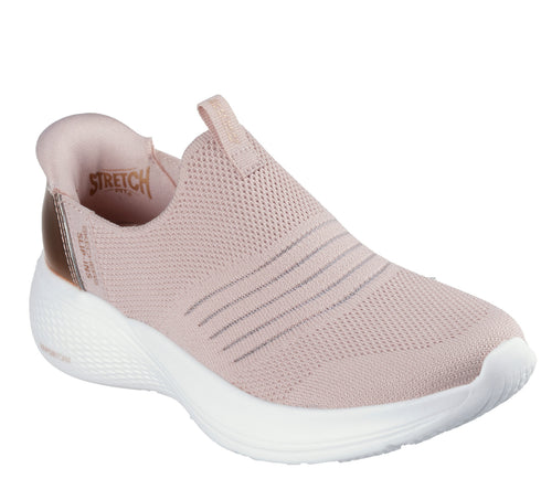 Pantofi sport, dama, SKECHERS SLIP-INS BOBS SPORT INFINITY DELICATE VISION 117631-BLSH roz, textil