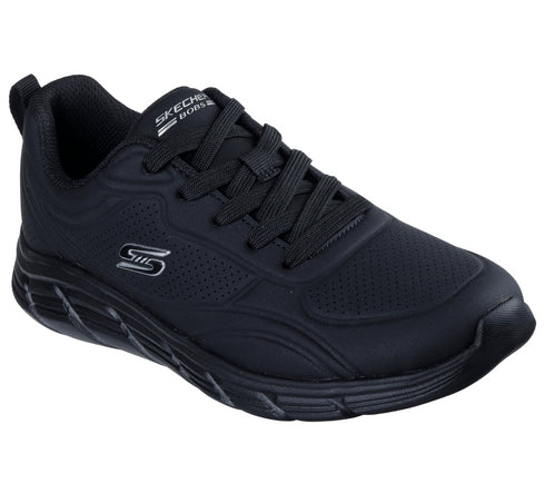 Pantofi sport, dama, SKECHERS BOBS B FLEX LO - COOL EASE 117715-BBK negru, piele ecologica