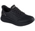 Pantofi sport, dama, SKECHERS SLIP-INS BOBS SQUAD 4 - KEY LOOK 117740-BBK negru, piele ecologica