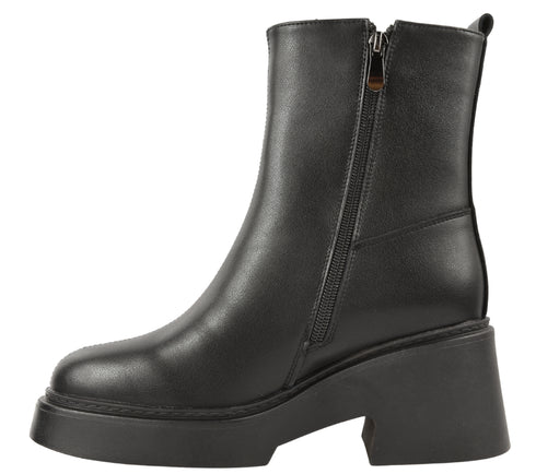 Ghete casual, dama, FORMAZIONE, 1182-1 negru, piele naturala, toc