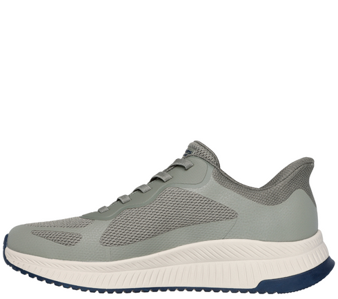 Pantofi sport, barbati, SKECHERS BOBS SQUAD 4 SLIP-INS 118423-OLV verde, textil