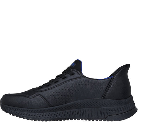 Pantofi sport, barbati, SKECHERS BOBS SQUAD 4 - DIRECT STEP 118424-BBK negru, piele ecologica