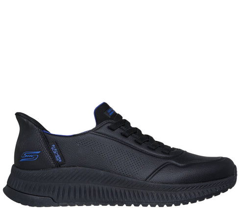 Pantofi sport, barbati, SKECHERS BOBS SQUAD 4 - DIRECT STEP 118424-BBK negru, piele ecologica