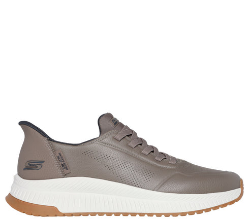 Pantofi sport, barbati, SKECHERS BOBS SQUAD 4 - DIRECT STEP 118424-TPE bej, piele ecologica