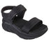 Sandale sport, dama, SKECHERS D'LUX WALKER-NEW BLOCK 119226-BBK negru, textil, platforma