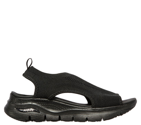 Sandale sport, dama, SKECHERS ARCH FIT- CITY CATCH 119236-BBK negru, textil