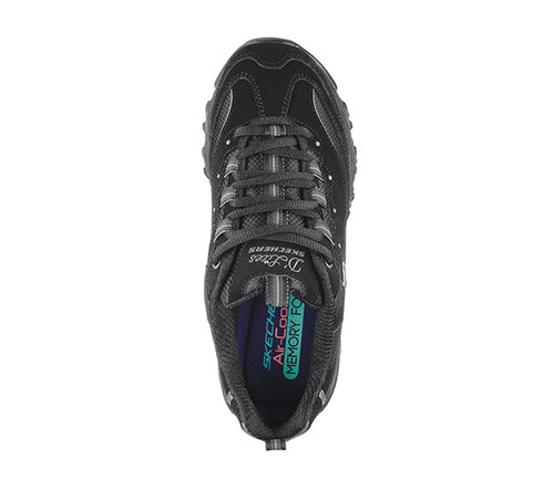 Pantofi sport, dama, SKECHERS D'LITES BIGGEST FAN 11930-BBK negru, piele intoarsa si piele ecologica