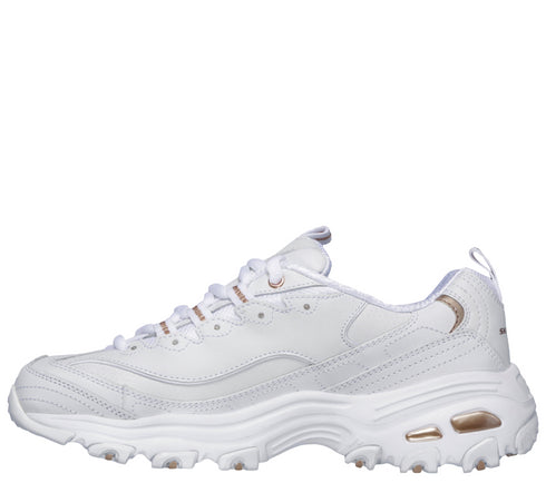 Pantofi sport, dama, SKECHERS D'LITES - FRESH START 11931-WHITE alb, piele ecologica