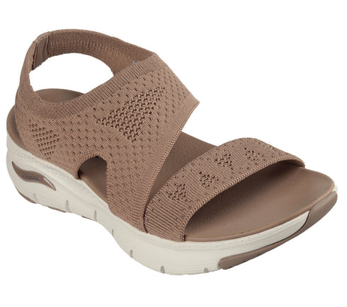 Sandale sport, dama, SKECHERS ARCH FIT BRIGHTEST DAY 119458-MOC bej, textil
