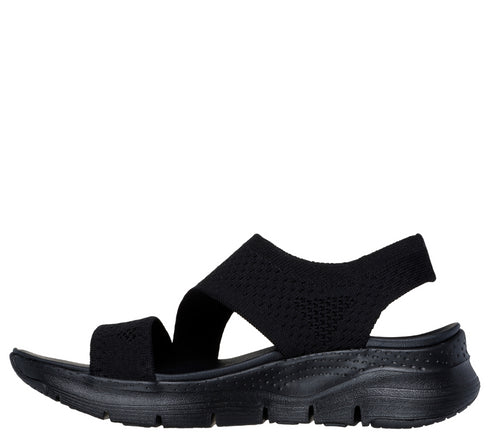 Sandale sport, dama, SKECHERS ARCH FIT BRIGHTEST DAY 119458-BBK negru, textil