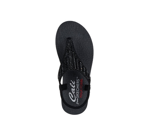 Slapi dama, SKECHERS MEDITATION GLAMOROUS MUSE, 119774-BBK negru, textil