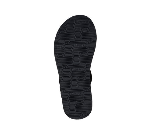 Slapi dama, SKECHERS MEDITATION GLAMOROUS MUSE, 119774-BBK negru, textil