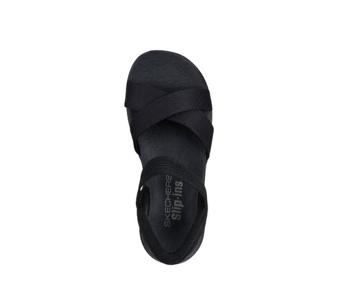 Sandale sport, dama, SKECHERS SLIP-INS ULTRA FLEX 3.0 NEVER BETTER 119975-BBK negru, textil