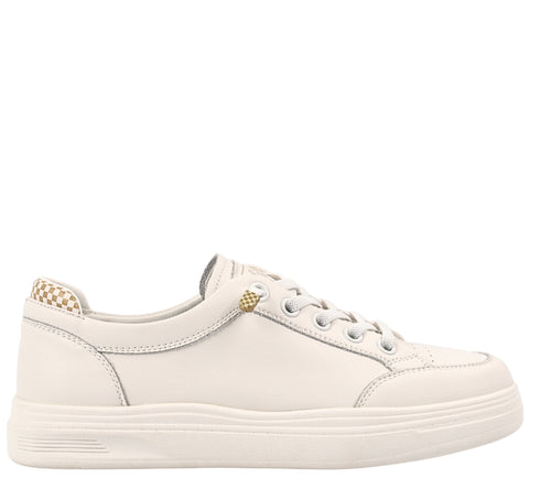 Pantofi sport, dama, ADA SHOES, 229980 alb-crem, piele naturala