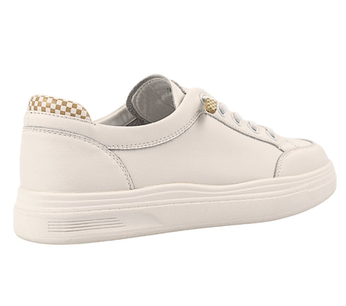 Pantofi sport, dama, ADA SHOES, 229980 alb-crem, piele naturala