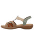 Sandale casual, dama, RIEKER, ANTISTRESS, 65918-52 verde, piele ecologica