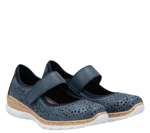 Pantofi sport, dama, RIEKER ANTISTRESS, N4299-14 bleumarin, piele ecologica