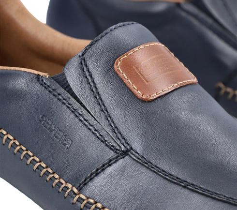 Pantofi casual, barbati, RIEKER, 11962-14, bleumarin, piele naturala