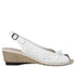 Sandale casual, dama, RIEKER, ANTISTRESS, 66176-81 alb, piele ecologica, cu platforma