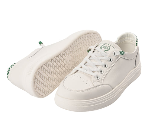 Pantofi sport, dama, ADA SHOES, 229980 alb-verde, piele naturala