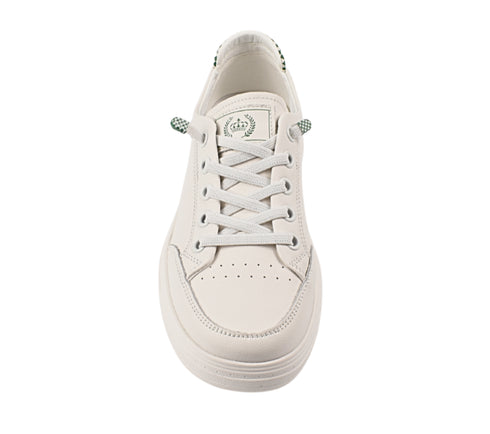 Pantofi sport, dama, ADA SHOES, 229980 alb-verde, piele naturala