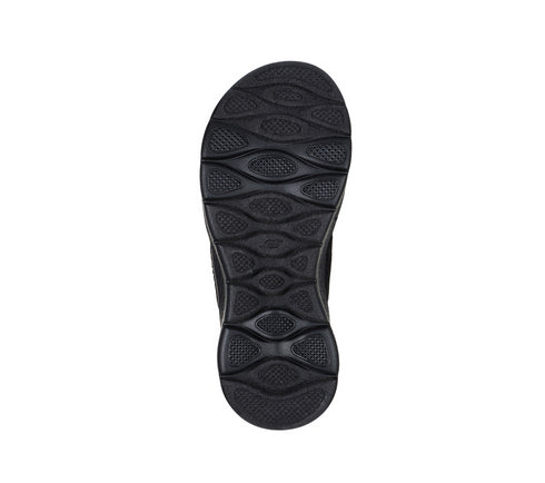 Papuci sport, dama, SKECHERS GO WALK FLEX SANDAL-ELATION 141425-BBK negru, textil