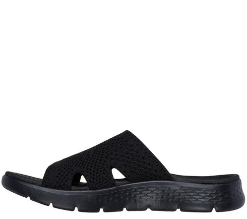 Papuci sport, dama, SKECHERS GO WALK FLEX SANDAL-ELATION 141425-BBK negru, textil