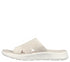 Papuci sport, dama, SKECHERS GO WALK FLEX SANDAL-ELATION 141425-NAT crem ,textil