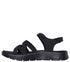 Sandale sport, dama, SKECHERS GO WALK FLEX SANDAL-SUNSHINE 141450-BBK negru, textil