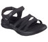 Sandale sport, dama, SKECHERS GO WALK FLEX SANDAL-SUNSHINE 141450-BBK negru, textil