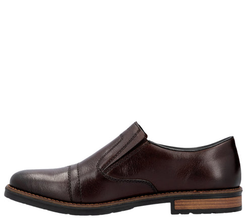 Pantofi casual, barbati, RIEKER, ANTISTRESS, 14654-25 maro, piele naturala