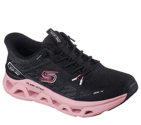 Pantofi sport, dama, SKECHERS SLIP-INS FAST LANE 150513-BKMV negru, textil
