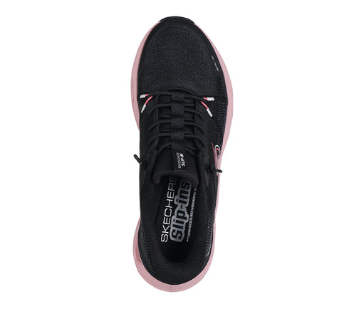 Pantofi sport, dama, SKECHERS SLIP-INS FAST LANE 150513-BKMV negru, textil