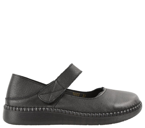 Pantofi casual, dama, ADA SHOES, 9683 negru, piele naturala