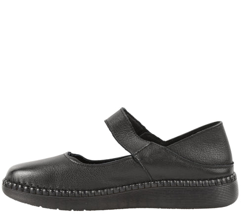 Pantofi casual, dama, ADA SHOES, 9683 negru, piele naturala