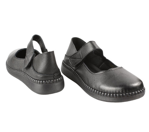 Pantofi casual, dama, ADA SHOES, 9683 negru, piele naturala