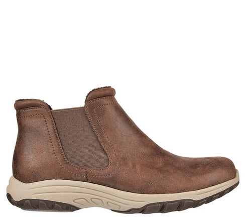 Ghete sport, dama, SKECHERS REGGAE FEST NEW YORKER 158388-MUSH maro, piele ecologica