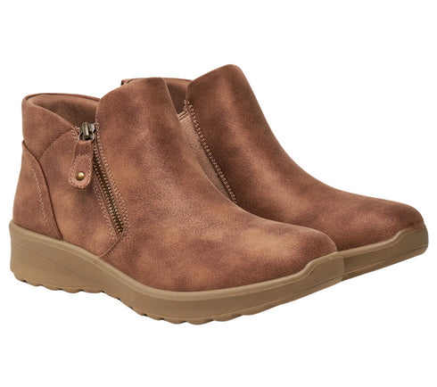 Ghete sport, dama, SKECHERS LOVELY VIBE-FALL IN BLOOM 158952-MUSH bej, piele ecologica